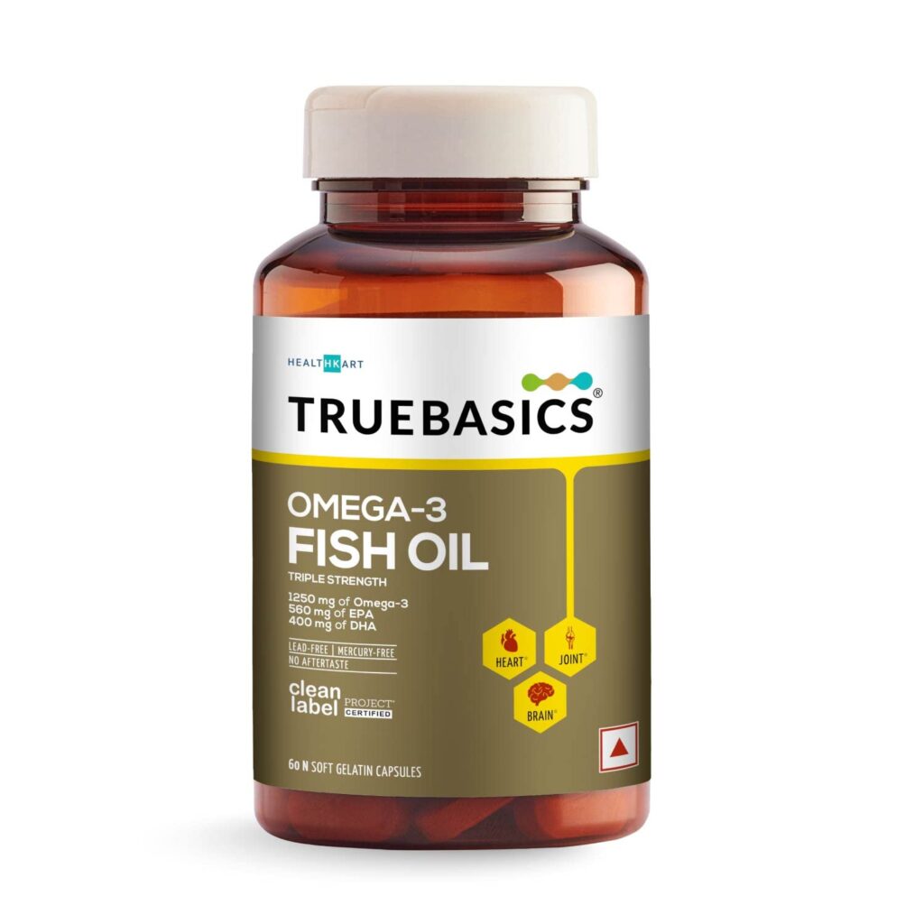 TrueBasics Omega 3 Fish Oil Capsules for Women & Men